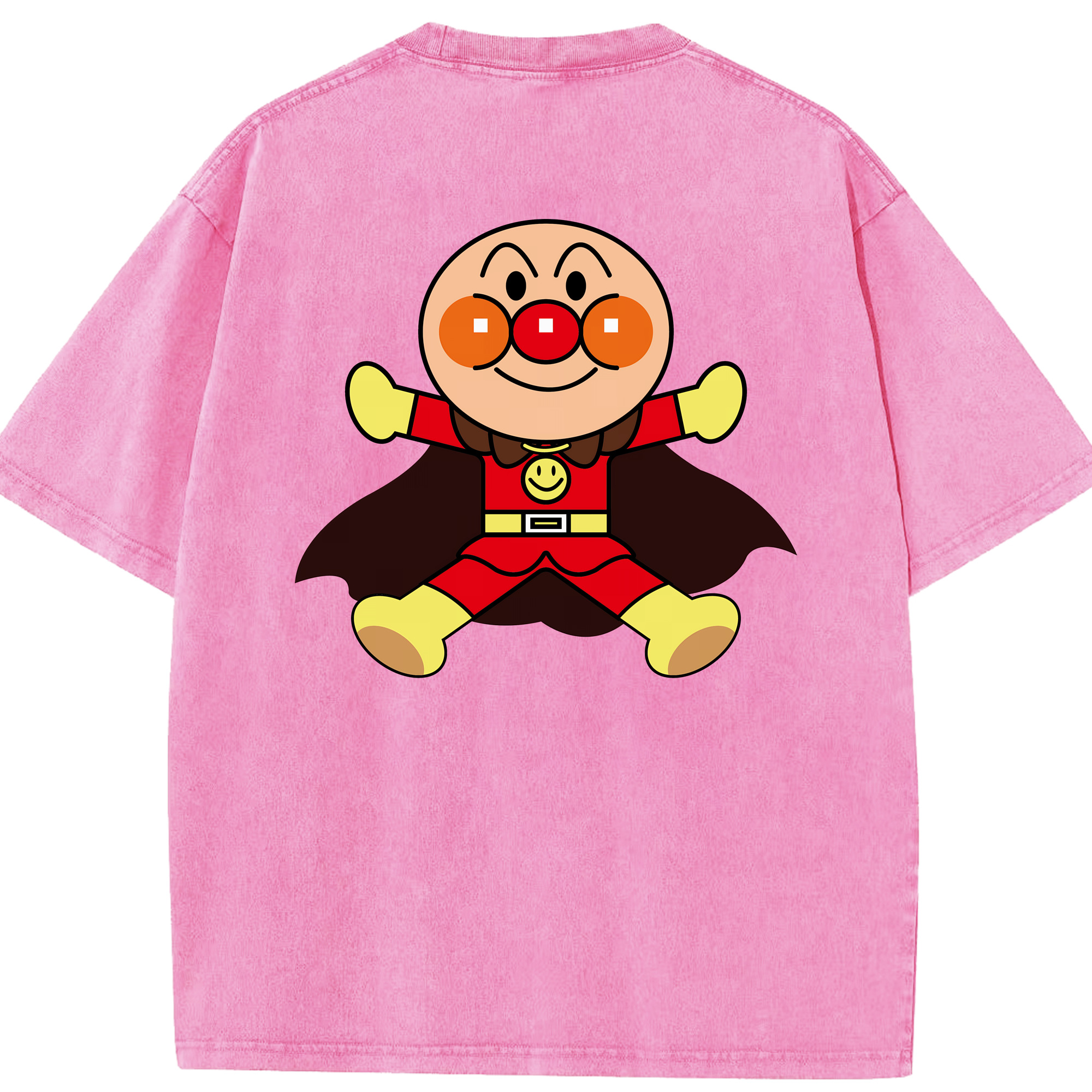 （画像用） アンパンマン Anpanman 綿100% ヴィンテージ風 半袖Tシャツ（背面プリント）